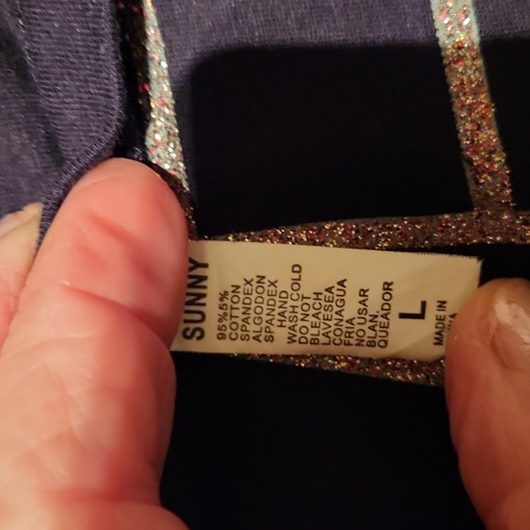 BLACK GLITTERY / T-SHIRT SIZE L - Picture 2 of 4